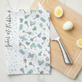 Küchenhandtuchpessach Whimsical Seektisch Geschirrtuch (Viertel Falte)