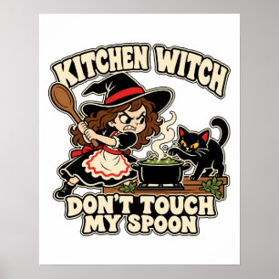 Küchenhexen-Holzlöffel Küchenkunst Poster