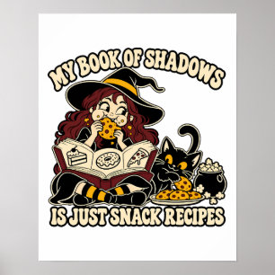 Küchenhexen-Snack-Grimoire Lustige Kunst Poster