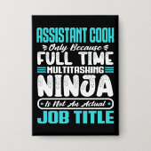 Küchenhilfe Multitasker Job Titel Sous-Chef Button (Vorderseite)