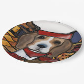 KÜCHENHUND BEAGLE PAPPTELLER (Schrägansicht)