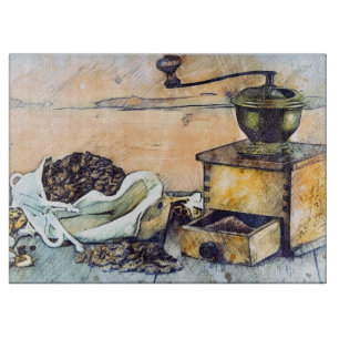 Küchenkaffeemühle Küchen-Food-Art Schneidebrett