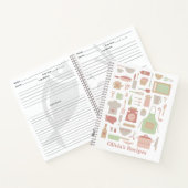 Küchenkochwerkzeuge und Utensidmuster Rezepte Notizblock (Innenseite)