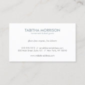 Küchenkollage auf Blau mit grauem Logo Visitenkarte (Rückseite)