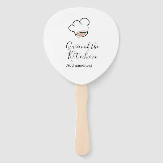 Küchenkönigin Chef kochen Name Krone  Fächer (Vorderseite)
