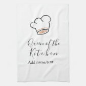 Küchenkönigin Chef kochen Name Krone Geschirrtuch (Vertikal)