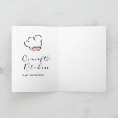Küchenkönigin Chef kochen Name Krone Karte (Innenseite)