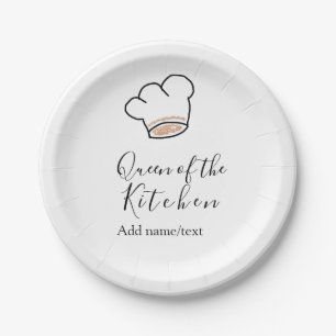 Küchenkönigin Chef kochen Name Krone Pappteller