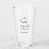 Küchenkönigin Chef kocht add name Krone  Glas (Rückseite)