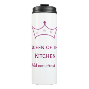Küchenkönigin Mauve Krone Koch Chef Name Thermosbecher
