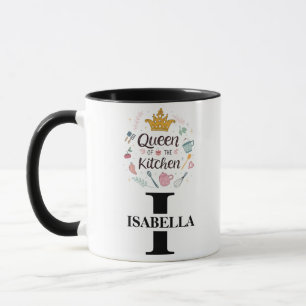 Küchenkönigin Name Monogramm Design Tasse