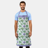 Küchenkräuter und Lavendel-Muster Schürze (Getragen)