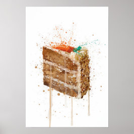 Kuchenkunst-Druck 'Karottenkuchen' Poster