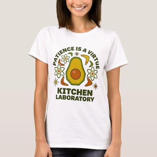 Küchenlabor – Retro Moderner Avocado T-Shirt (Vorderseite)