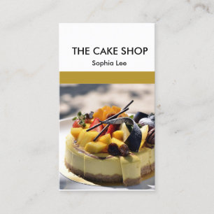 Kuchenladen braun und weiß visitenkarte