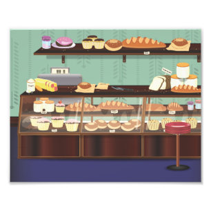 Kuchenladen-Theke Fotodruck