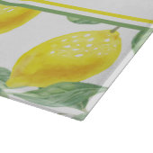Küchenlemonen und Blätter | Custom Monogram Schneidebrett (Ecke)