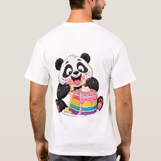 Kuchenliebhaber-Panda T-Shirt (Rückseite)