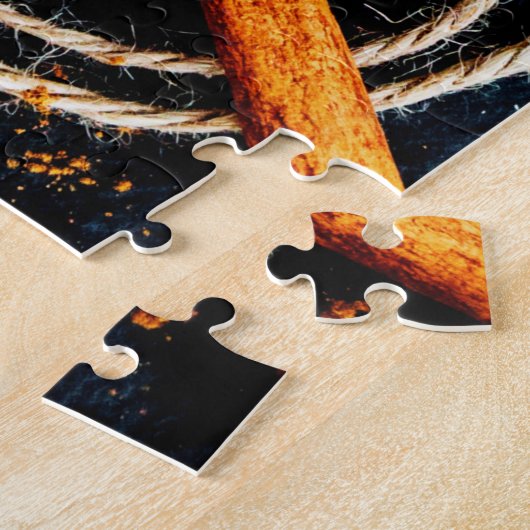 Küchenlöffel verschiedener aromatischer Gewürze Puzzle (Seite)