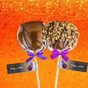 Kuchenlutscher-Anhänger Halloween-Party im Kürbisf Rundum-Adressaufkleber