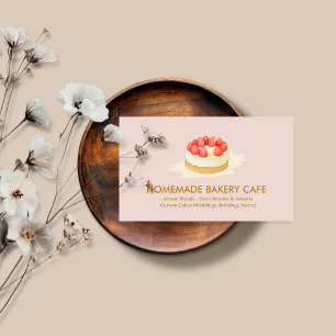 Kuchenmacher Kekse Hochzeit Bäckerei Minimal Visitenkarte