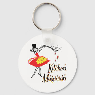 Küchenmagier Retro-Kochen-Artschlüsselanhänger Schlüsselanhänger