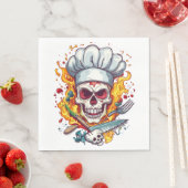 Küchenmeister Totenkopf Serviette (Beispiel)