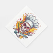 Küchenmeister Totenkopf Serviette (Ecke)