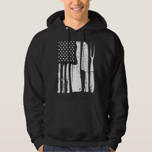 Küchenmesser-Flagge für den Chefkoch USA Patriotis Hoodie
