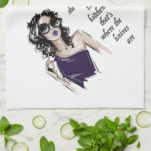 Küchenmesser gehören dazu geschirrtuch (Gefaltet)