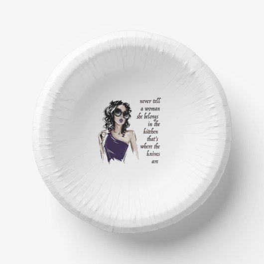 Küchenmesser gehören dazu pappteller (Vorderseite)