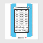 Küchenmessgerät Aufkleber (Blatt)