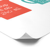 Küchenmessgeräte Retrofarben Poster (Ecke)