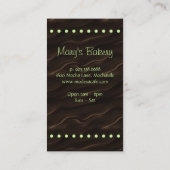 Kuchenminzenschokolade 2 der visitenkarte (Rückseite)