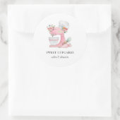 Kuchenmischer mit Koch-Hut-Bäckerei Runder Aufkleber (Tasche)