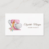 Kuchenmischer,Whisk,Button-Bäckerei-Blume Visitenkarte (Vorderseite)