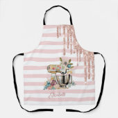 Kuchenmischung,Blume,Glitzer-Tropfen, Streifen Schürze (Vorderseite)