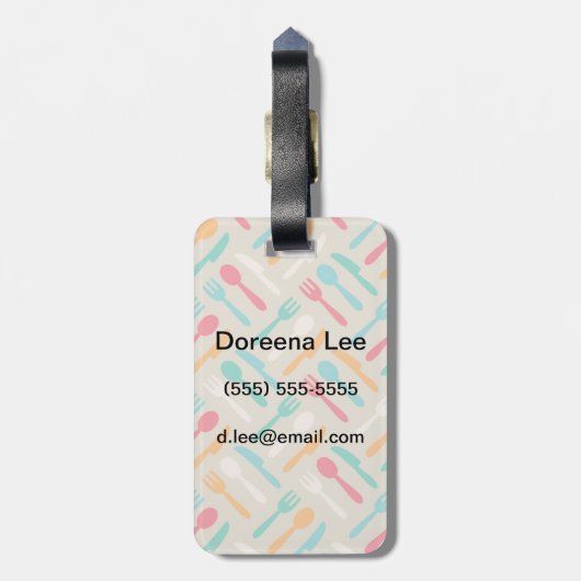 Küchenmuster 3 gepäckanhänger (Rückseite vertikal)