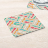 Küchenmuster 3 rechteckiger pappuntersetzer (angewinkelt)