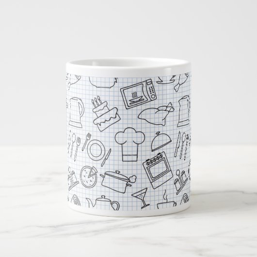 Küchenmuster 4 Jumbo-Tasse (Vorderseite)