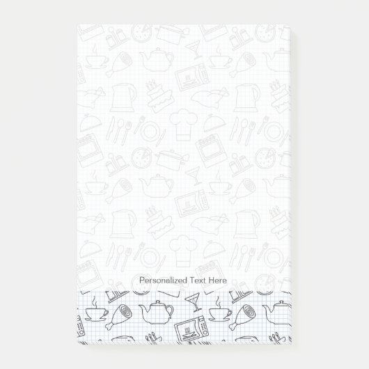 Küchenmuster 4 post-it klebezettel (Vorderseite)