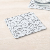 Küchenmuster 4 rechteckiger pappuntersetzer (angewinkelt)