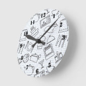 Küchenmuster 4 runde wanduhr (Winkel)