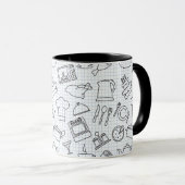 Küchenmuster 4 tasse (VorderseiteRechts)