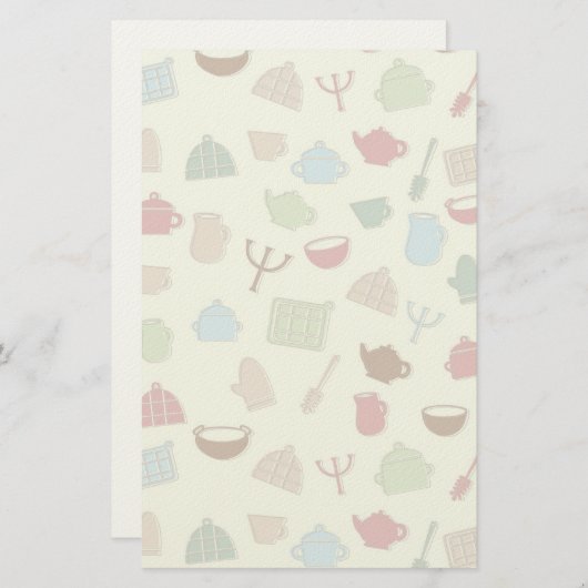 Küchenmuster Briefpapier (Vorne/Hinten)