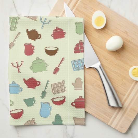 Küchenmuster Handtuch (Viertel Falte)