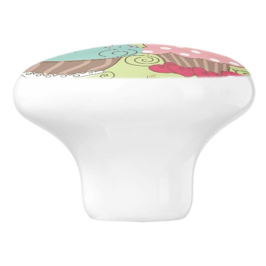 Kuchenmuster Keramikknauf (Seitenansicht)