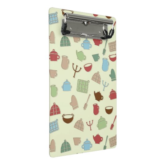Küchenmuster Mini Klemmbrett (Schrägansicht)