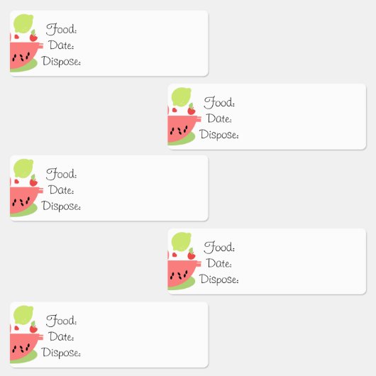 Küchenorganisation Watermelon Food Labels Etiketten (Gruppe)
