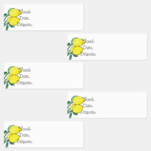 Küchenorganisation Zitronen-Etiketten für Lebensmi Etiketten